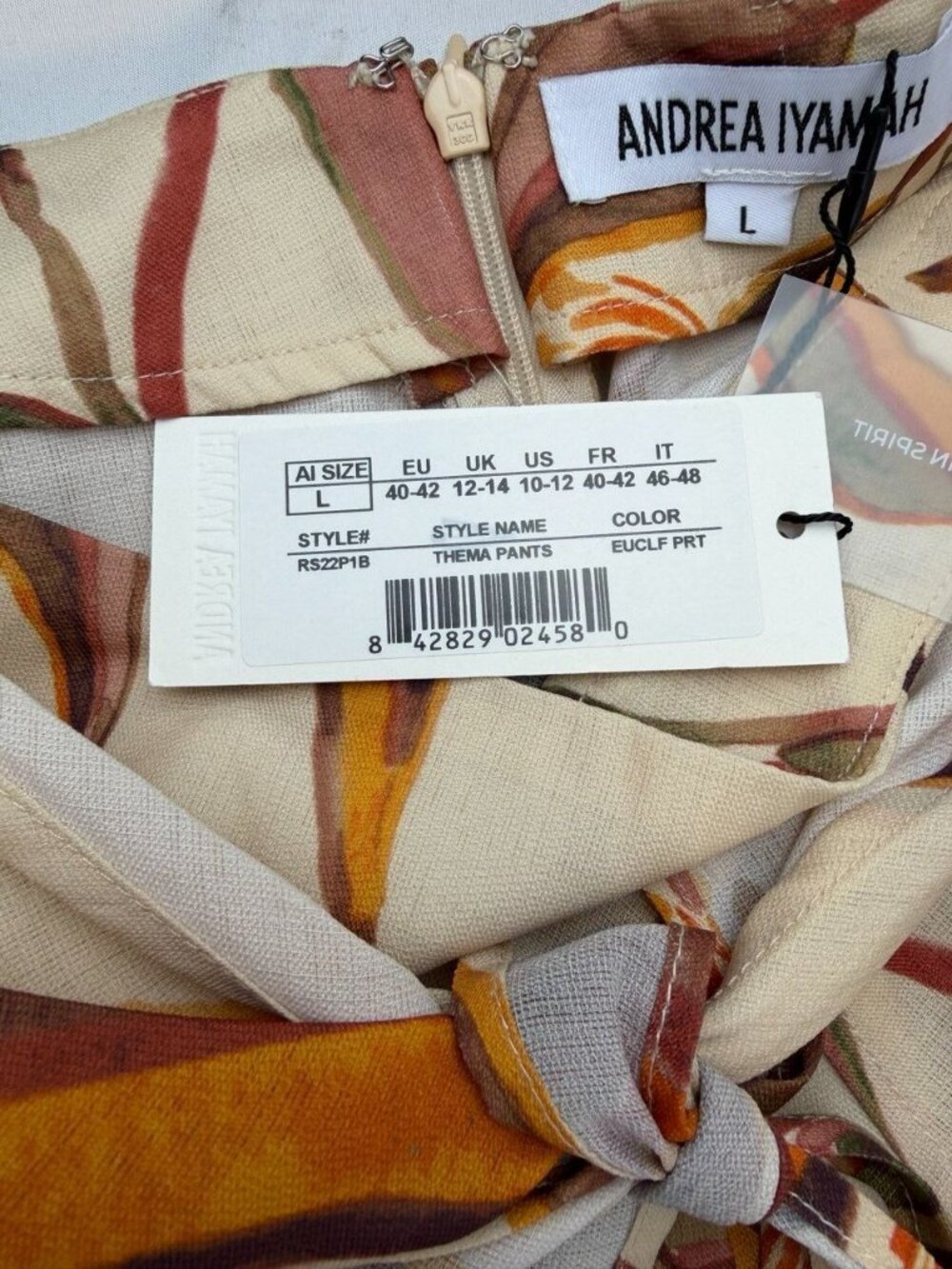NWT Andrea Iyamah Floral Summer Wrap Maxi Skirt Size L - Picture 7 of 10